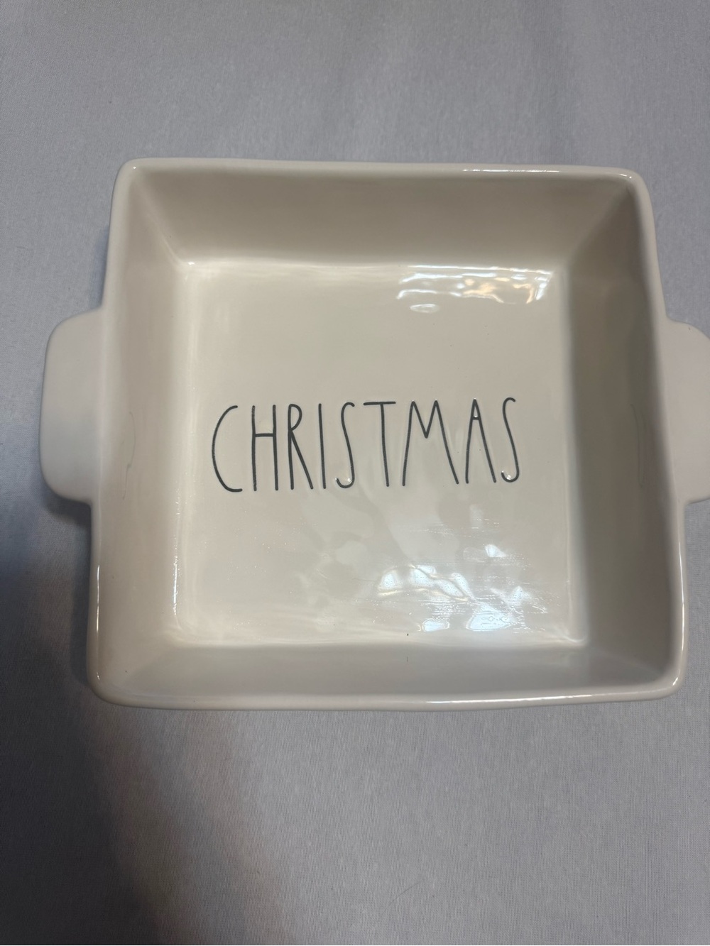 Rae Dunn CHRISTMAS Square Baking Dish 9” Artisan Collection Ceramic Baker